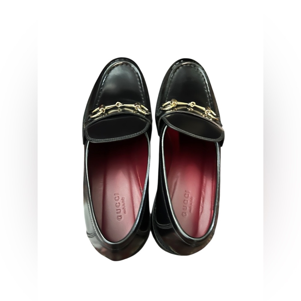 GUCCI Horsebit-embellished leather loafersSize 39IT/ US 9- inbox,‎